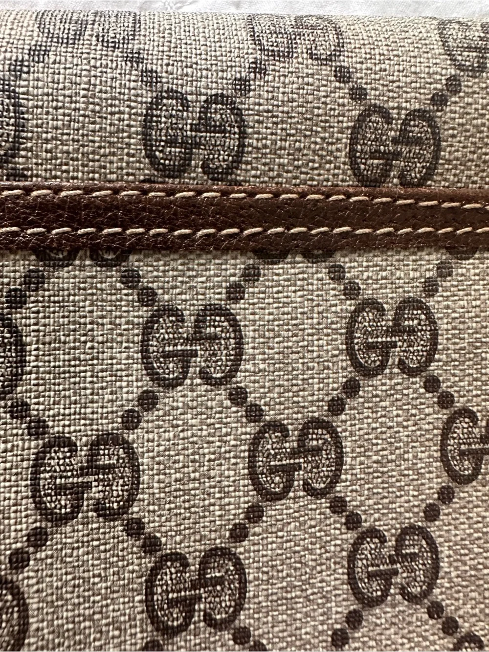 Gucci Vintage Brown Monogram Canvas Bag